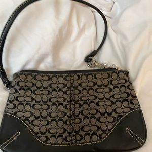 Black coach wristlet